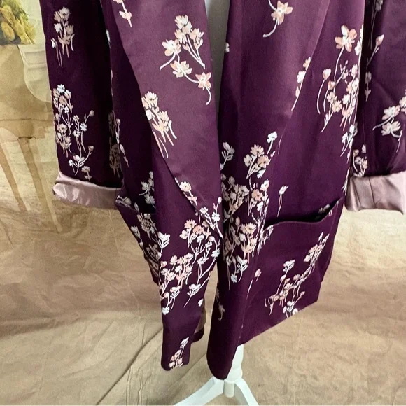 Anthropologie Ett:twa Women's Floral Blazer - Purple - Picture 4 of 10
